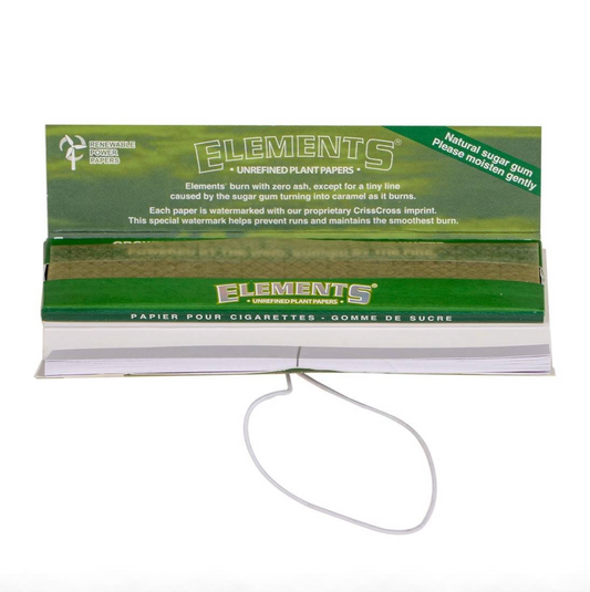 ELEMENTS Connoisseur - Papier à rouler + Filtres Tips (Vert)
