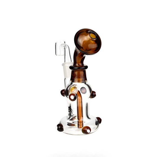 DAB Bong Verre - Bubbler Breit Brun (17cm)