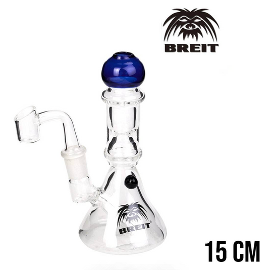 DAB Bong Verre - Bubbler Breit Bleu (15cm)