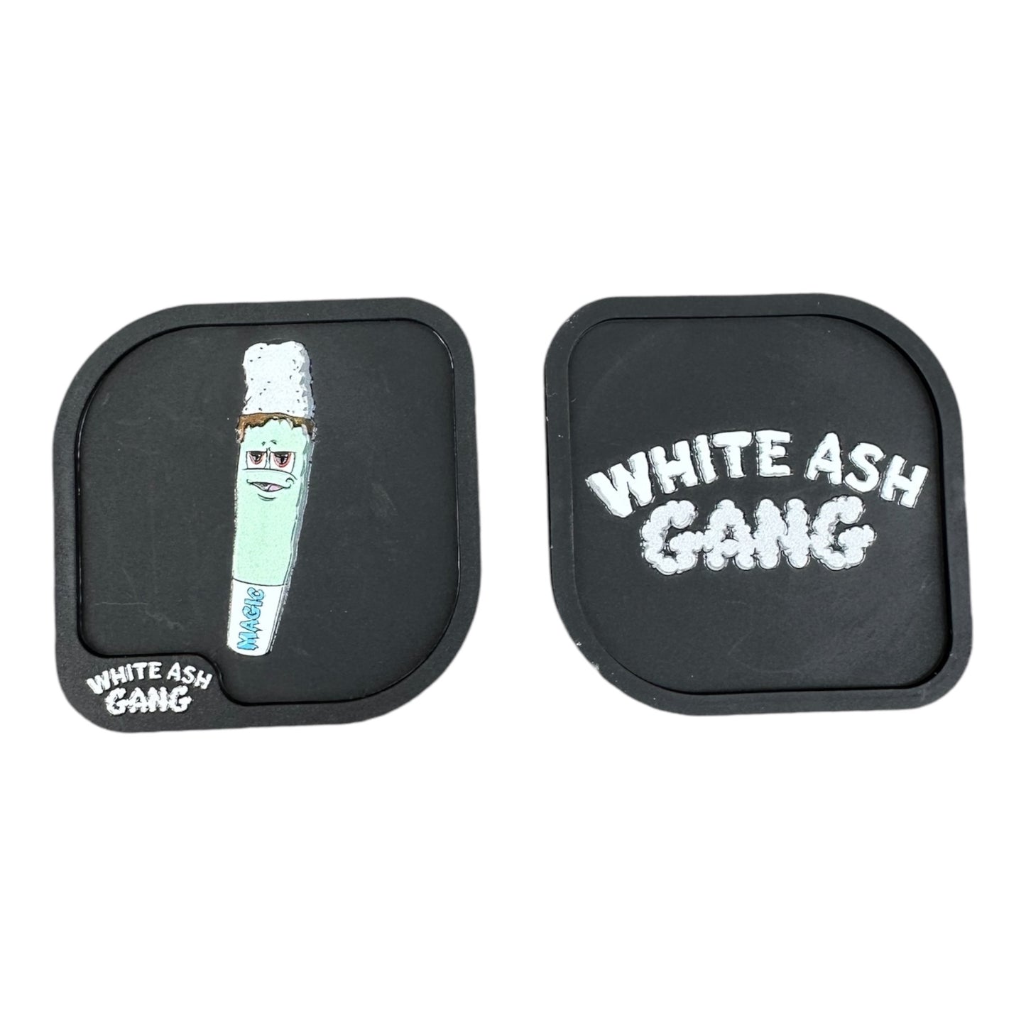 Magic King Chanvre Grinder Carré Noir - White Ash Gang (2pièces)