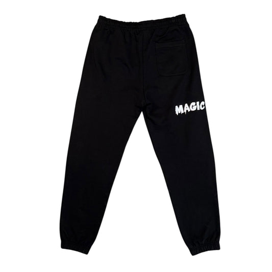Magic King Jogger Black - MK Broded "White"