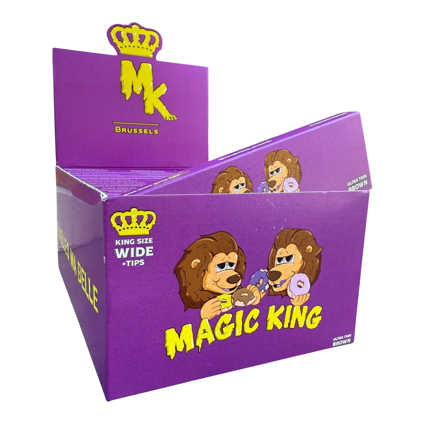 Magic King Donuts Mauve + TIPS - Feuilles à Rouler Large "Non Blanchis"