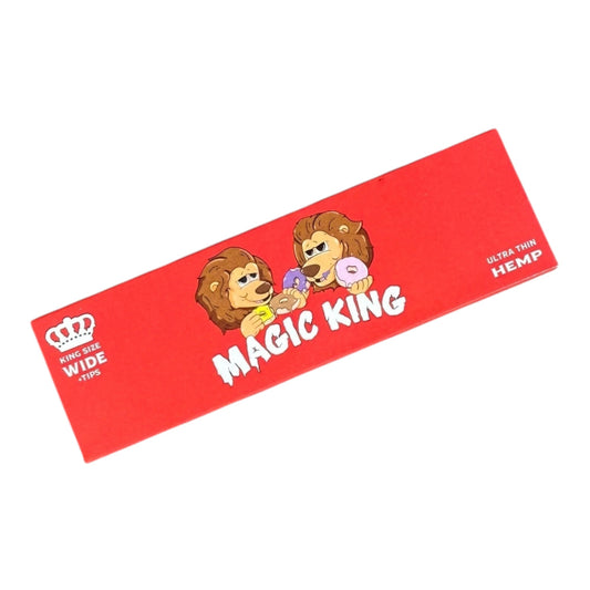 Feuilles Artistiques Donuts Rouge "Chanvre" + TIPS – Magic King Édition Ultra Fin "Large"