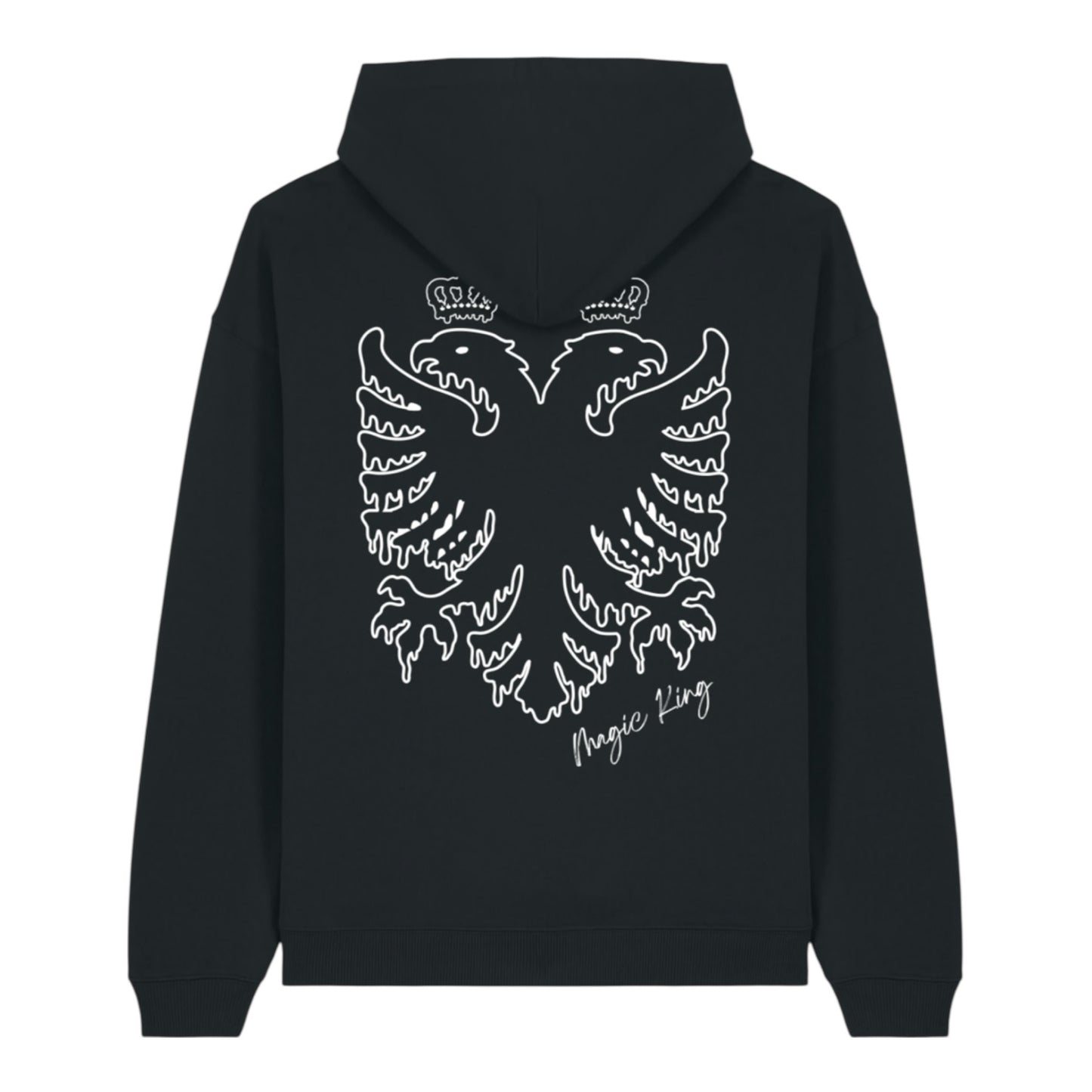 Magic King EAGLE Hoodie Black - MK Broded White & Eagle Broded