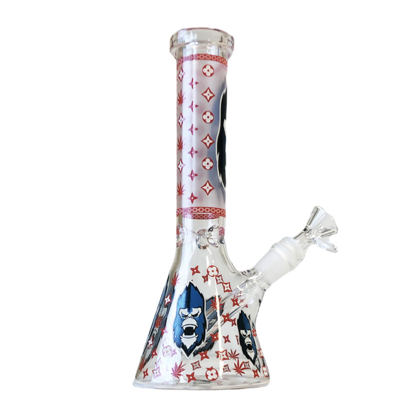 Bong Verre Glow - GORILLA Rouge (25cm)