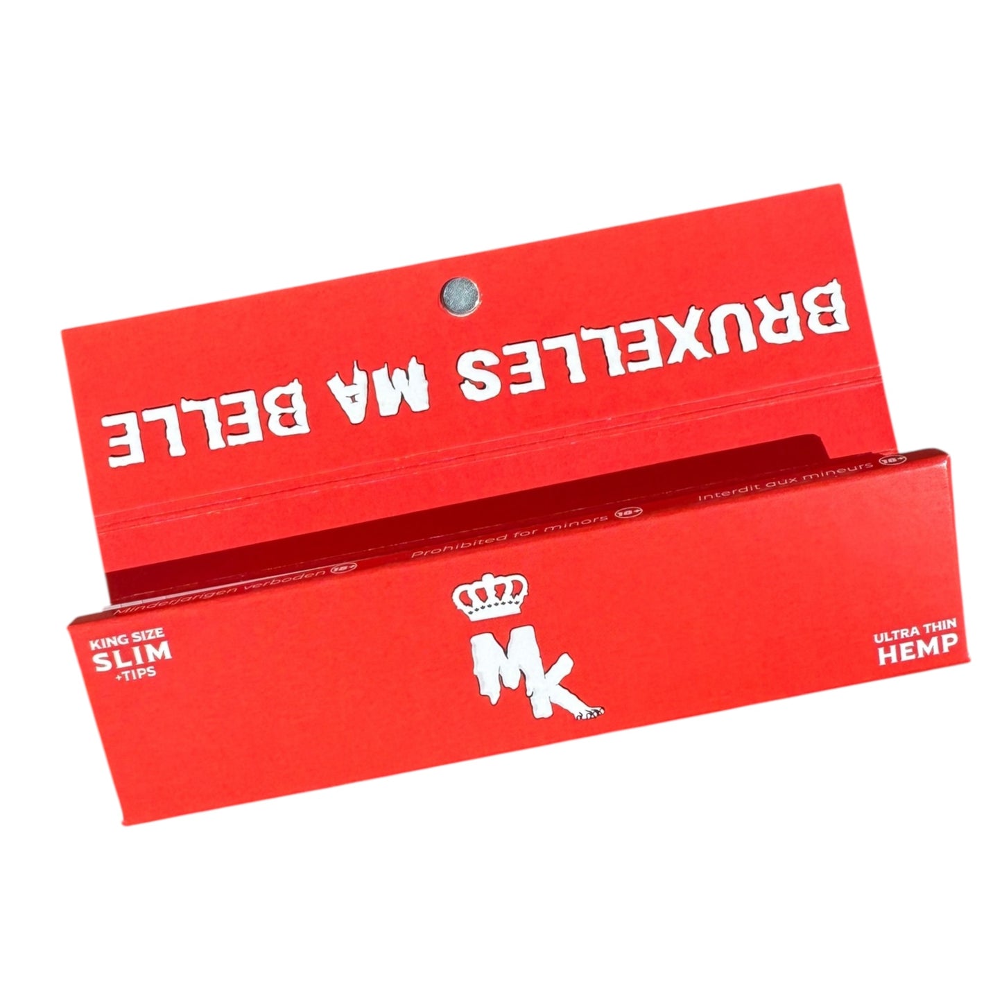 Feuilles Artistiques MK Rouge "Chanvre" + TIPS - Magic King Édition Ultra Fin "Slim"