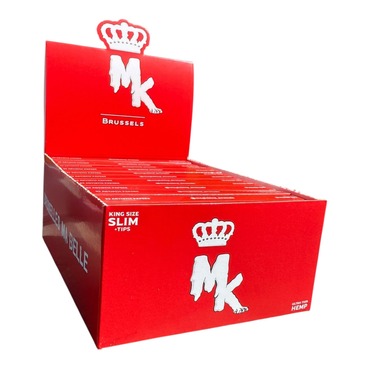 Feuilles Artistiques MK Rouge "Chanvre" + TIPS - Magic King Édition Ultra Fin "Slim"
