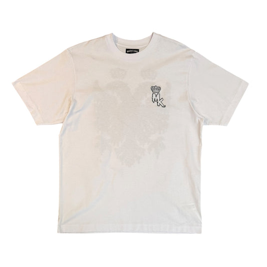 T shirt Magic King Eagle blanc oversize MK brodé blanc et aigle noir dos