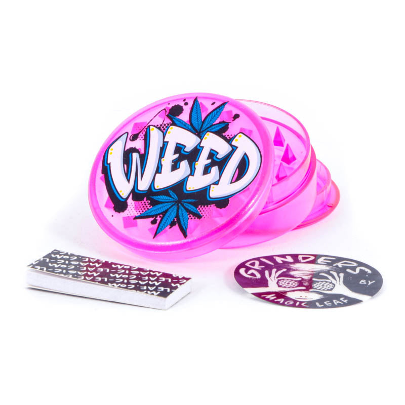 Grinder Plastique - Weed/Cannabis/THC (2pièces)