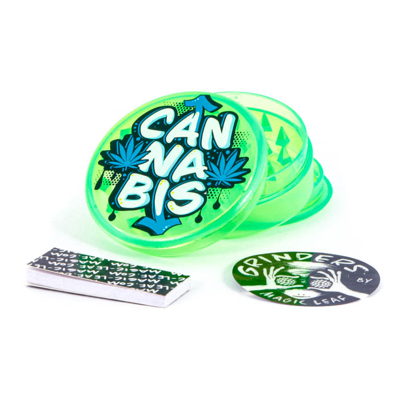 Grinder Plastique - Weed/Cannabis/THC (2pièces)
