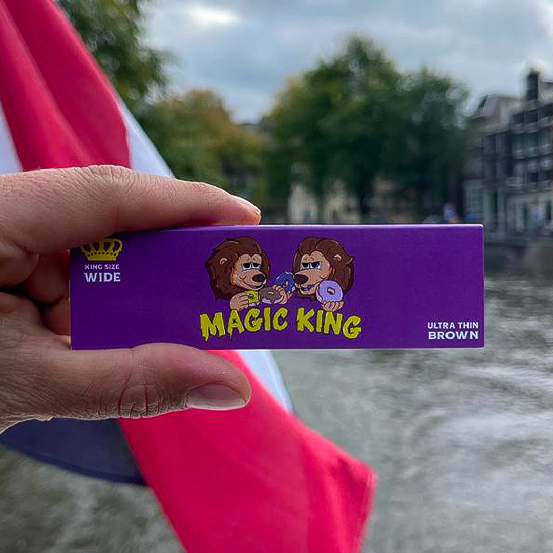 Magic King Donuts Mauve - Feuilles à Rouler Large "Non Blanchis"