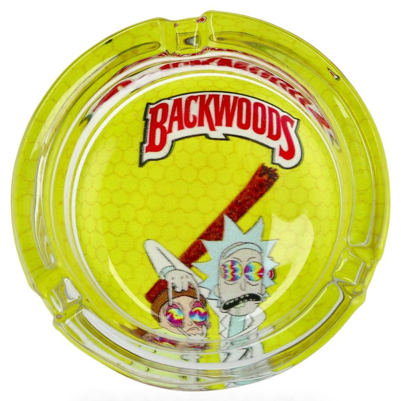 Glass Ashtray - Backwoods Rick & Morty (85mm)