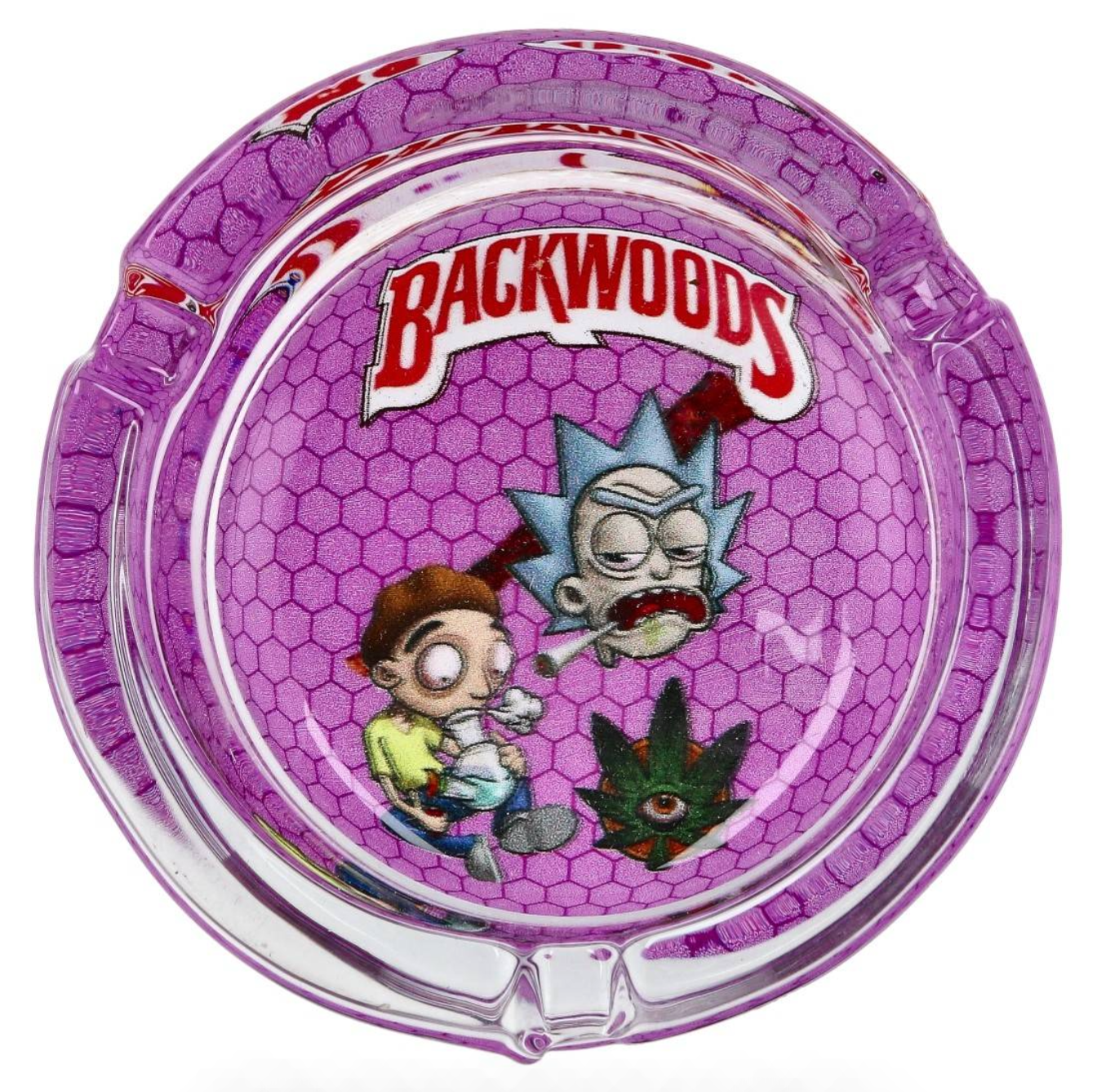 Glass Ashtray - Backwoods Rick & Morty (85mm)