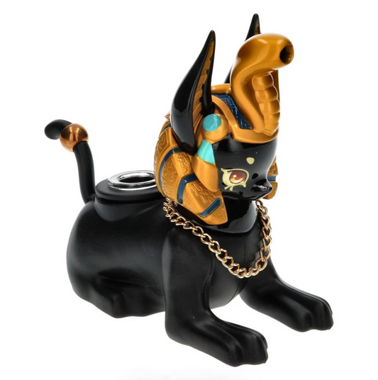 Bong Silicone Noir - Anubis Egypte (13cm)