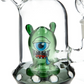 Glass Bong - Green Alien Bubbler (17cm)