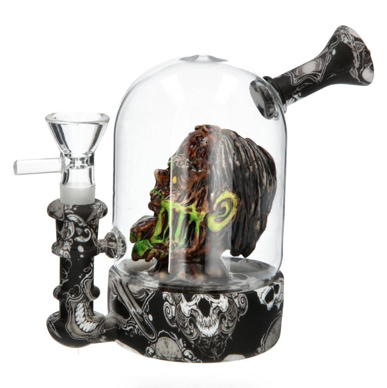 Silicone Glass Bong - Mini ZOMBIE (12cm)