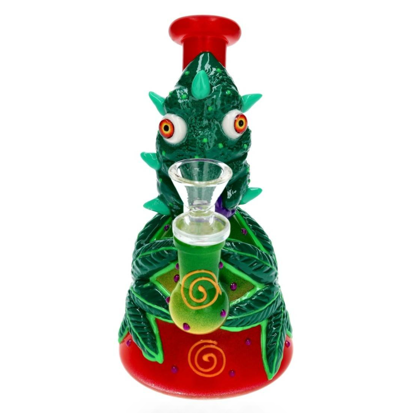 Bong Mini Verre - Crazy Leaf (17cm)