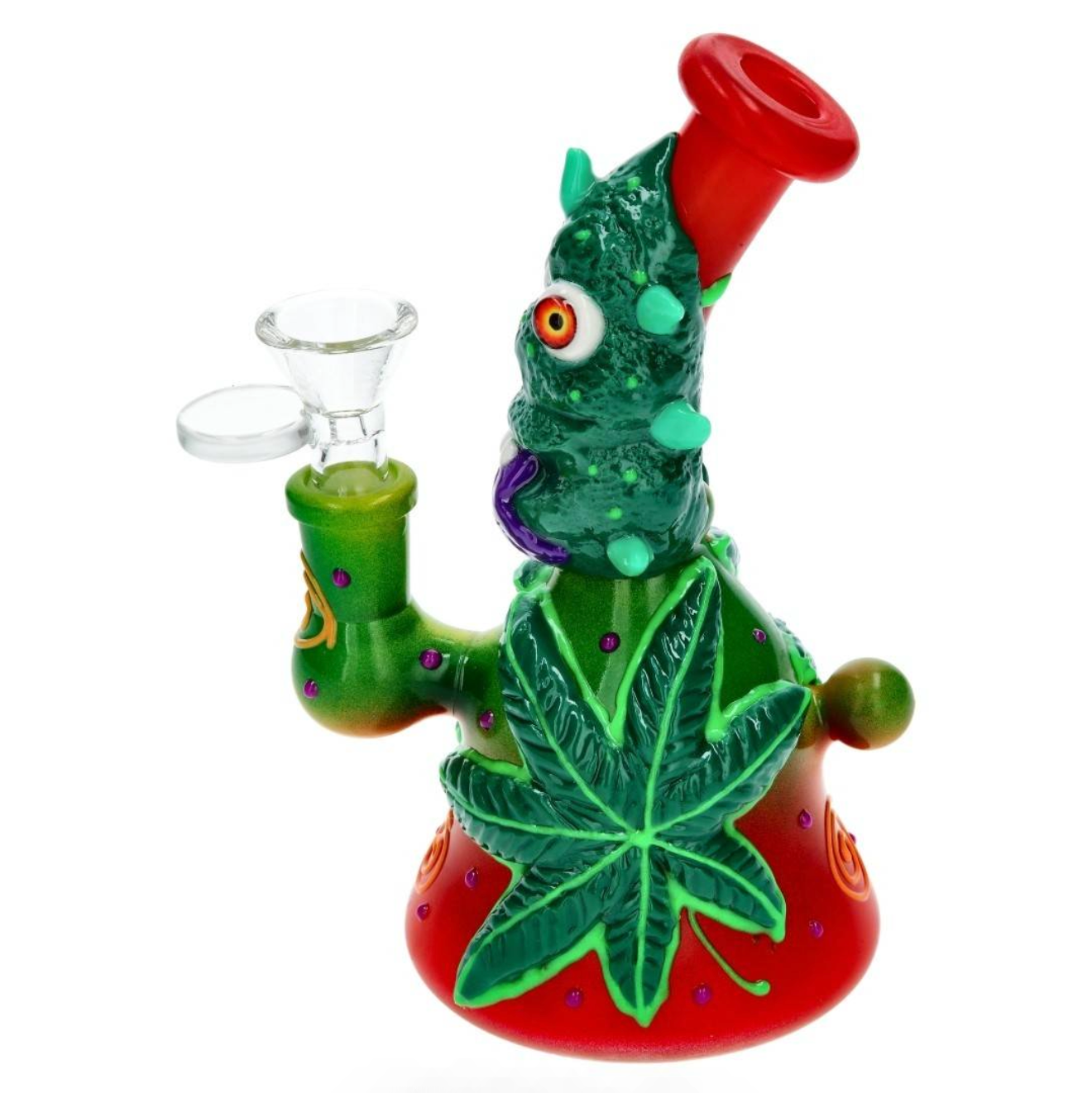 Bong Mini Verre - Crazy Leaf (17cm)