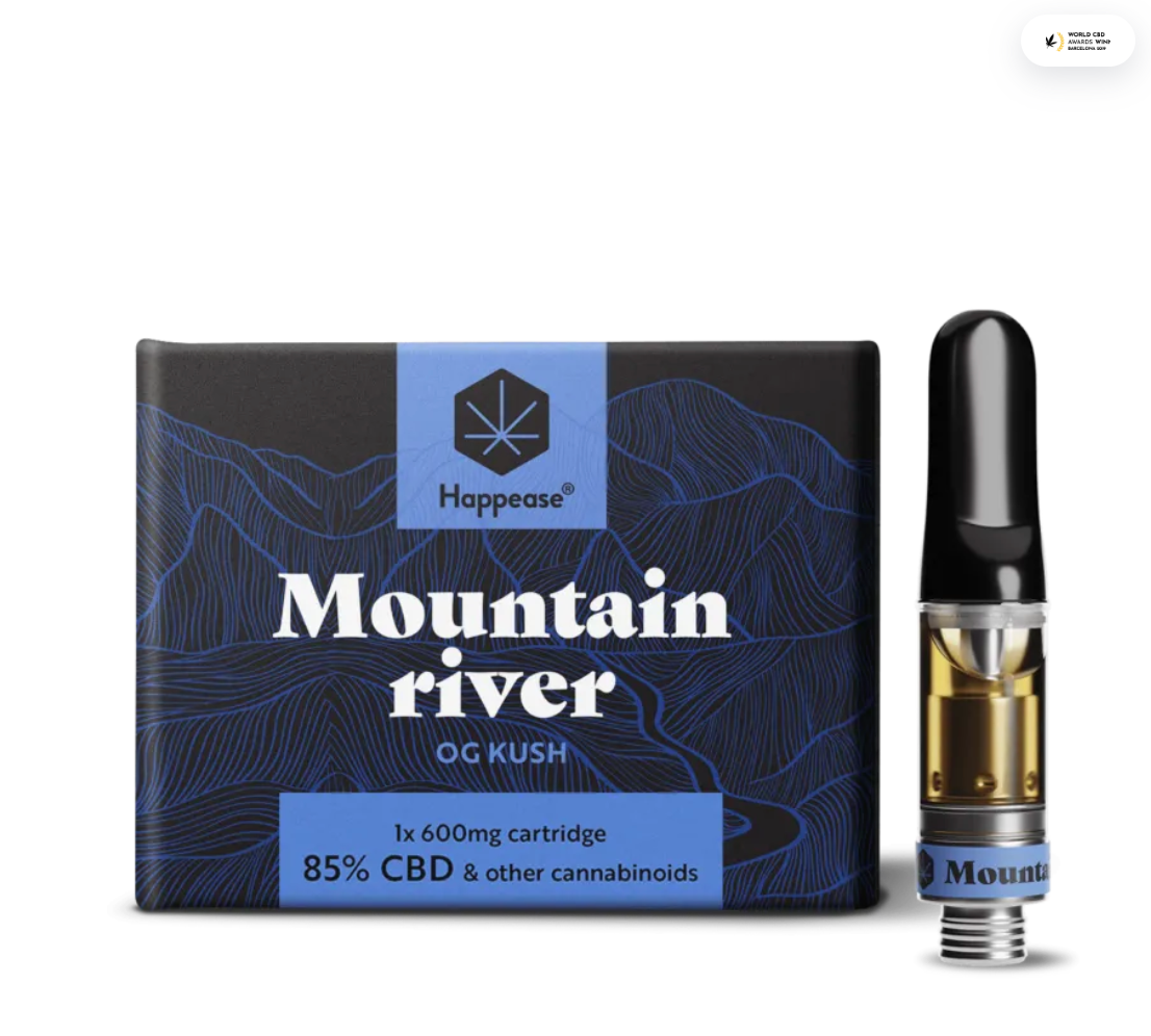 Happease Vape Pen "RECHARGE" - 1X Mountain River "OG KUSH" (85%)