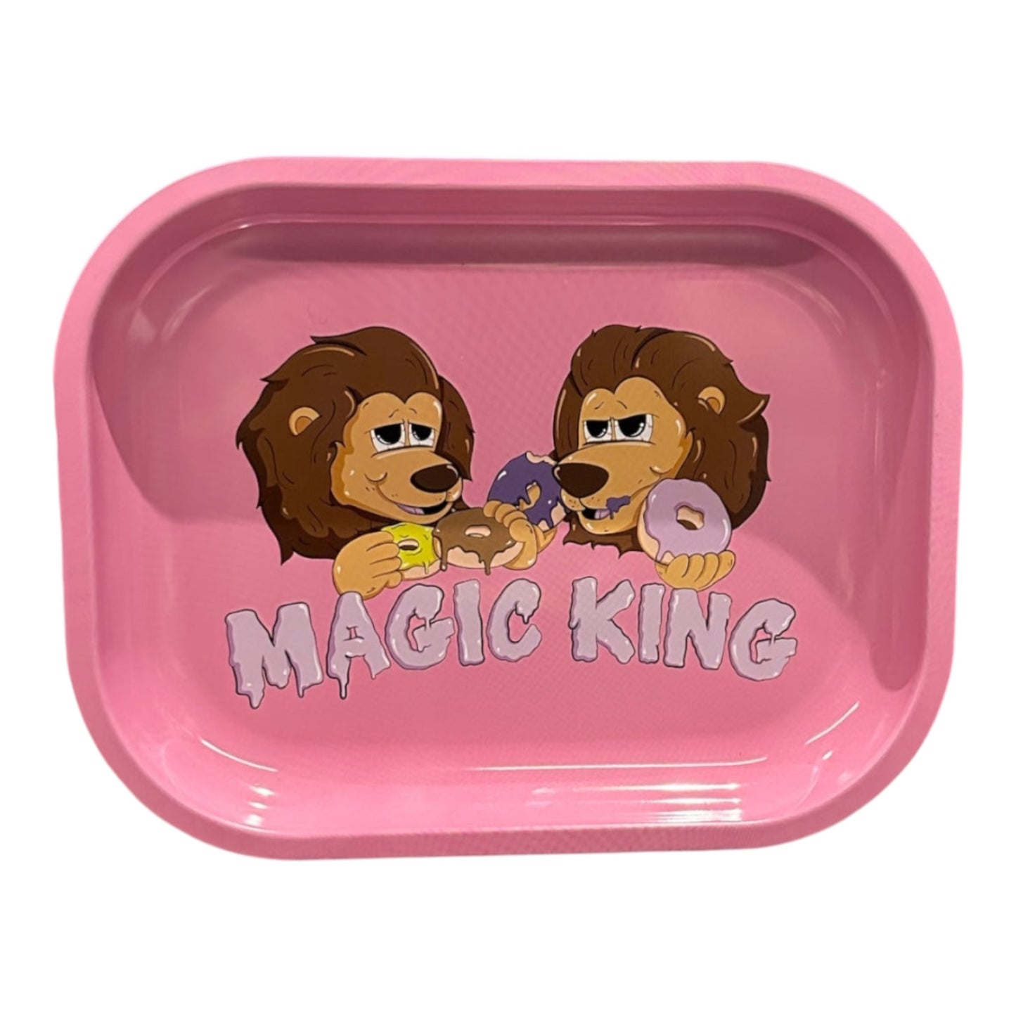 Plateau Métal "Magic King" Rose - Lions Donuts (Small)