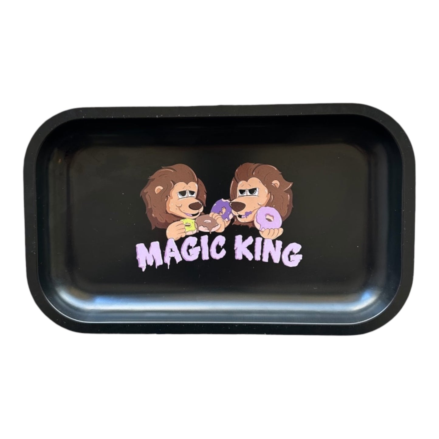 Plateau Métal "Magic King" Matte Noir - Lions Donuts (Medium)