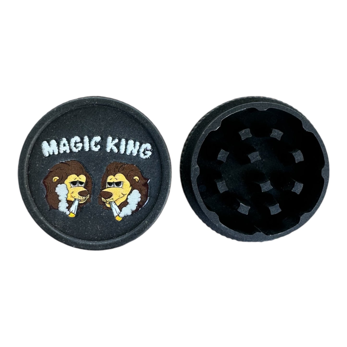 Magic King Grinder Chanvre Noir - Lions Smoking (2pièces)