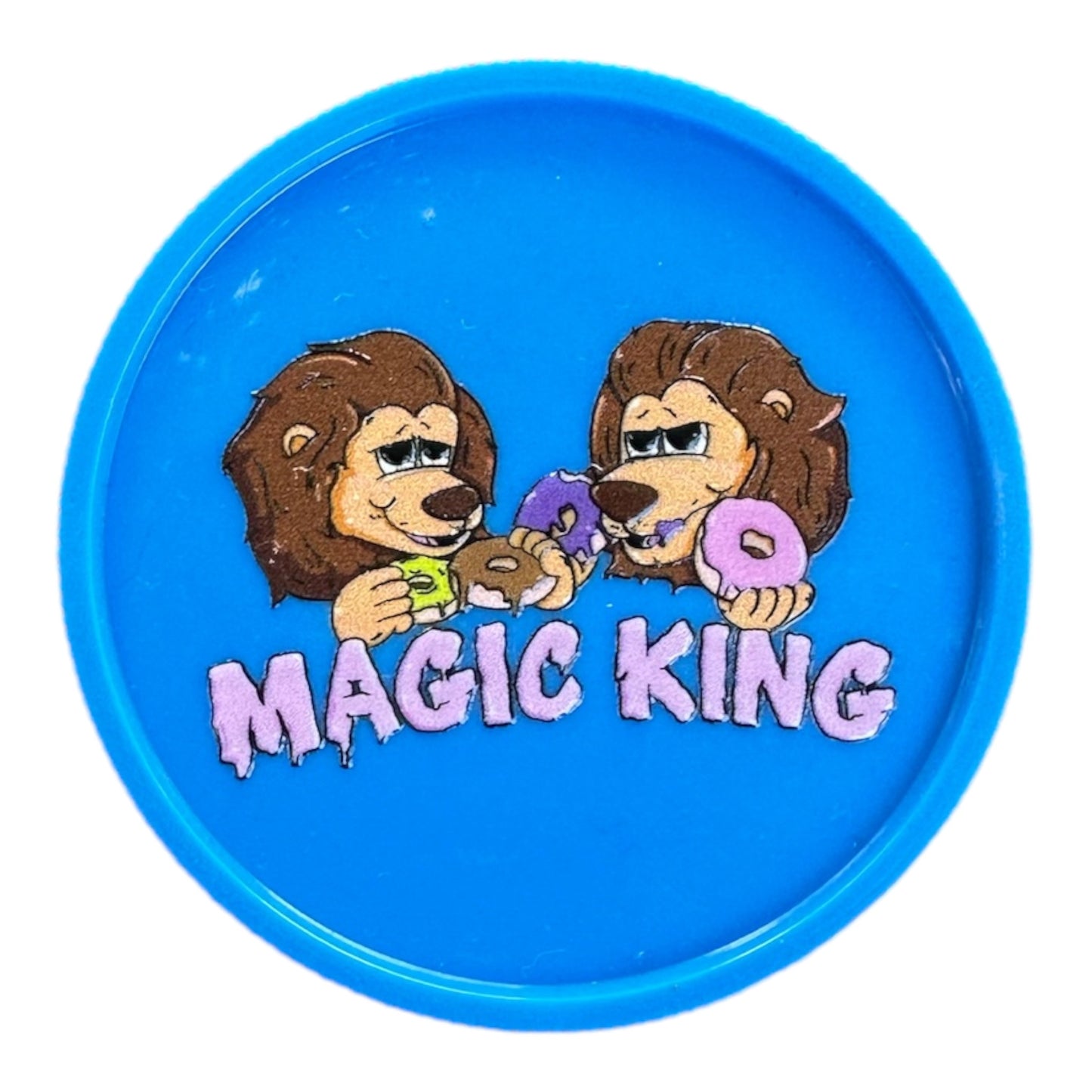 Magic King Grinder Plastique Bleu - Lions Donuts (2pièces)