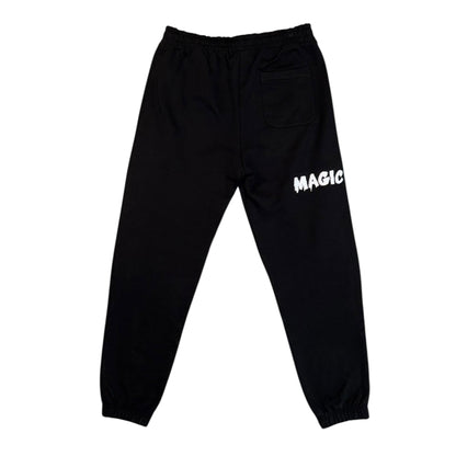 Magic King Jogger Black - MK Broded "White"