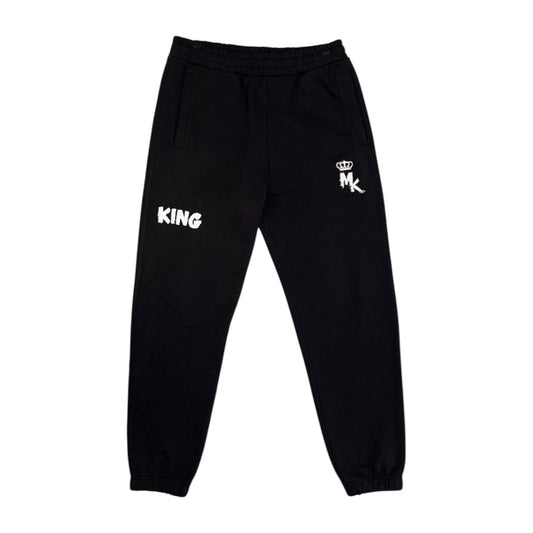 Magic King Jogger Black - MK Broded "White"