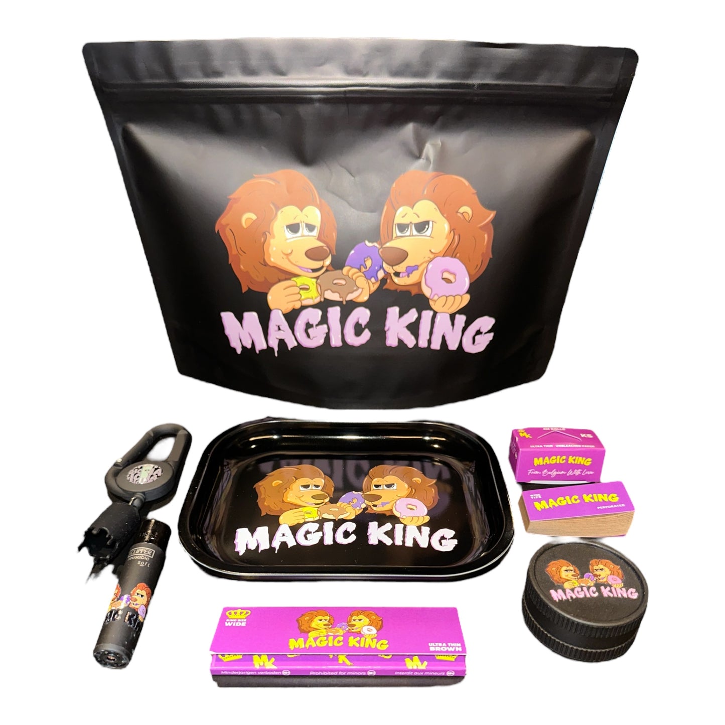 Magic King Kit Bag "Lions Donuts  Noir"