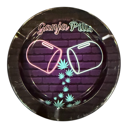 Metal Ashtray "Gangja Pills""