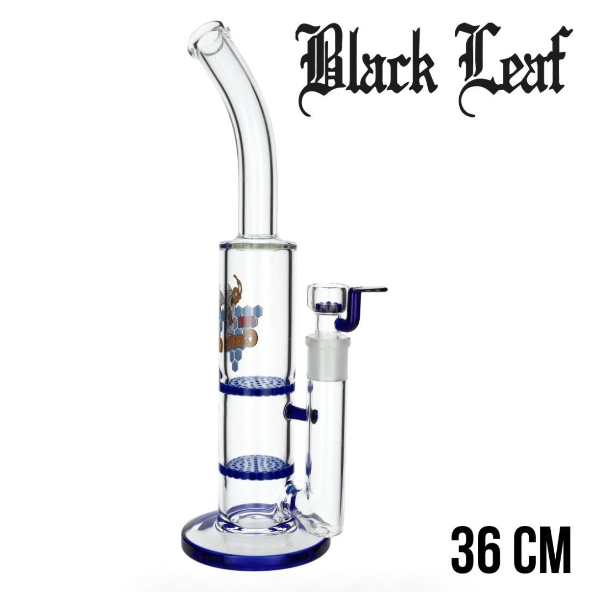 Bong BLACK LEAF - Double Honeycomb (36cm)