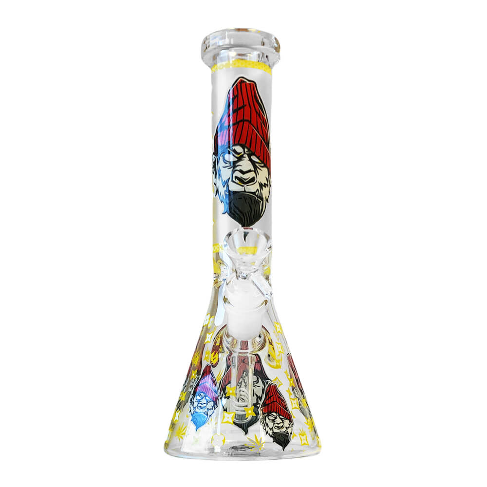 Glow Glass Bong - GORILLA Yellow (25cm)