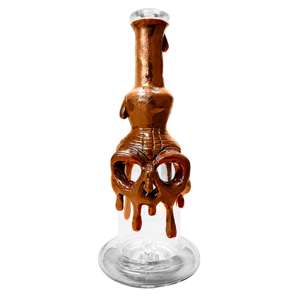 Bong Verre Brun - Monster Skull Melted (22cm)