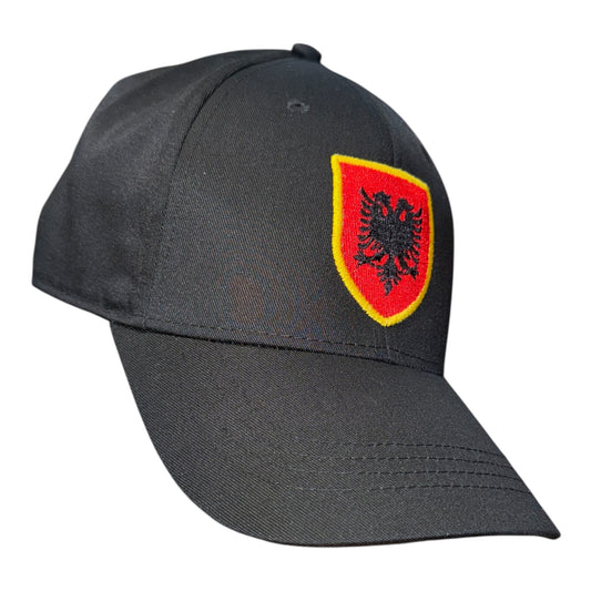 Casquette MK Albania noire avec aigle brodé rouge, édition exclusive Magic King