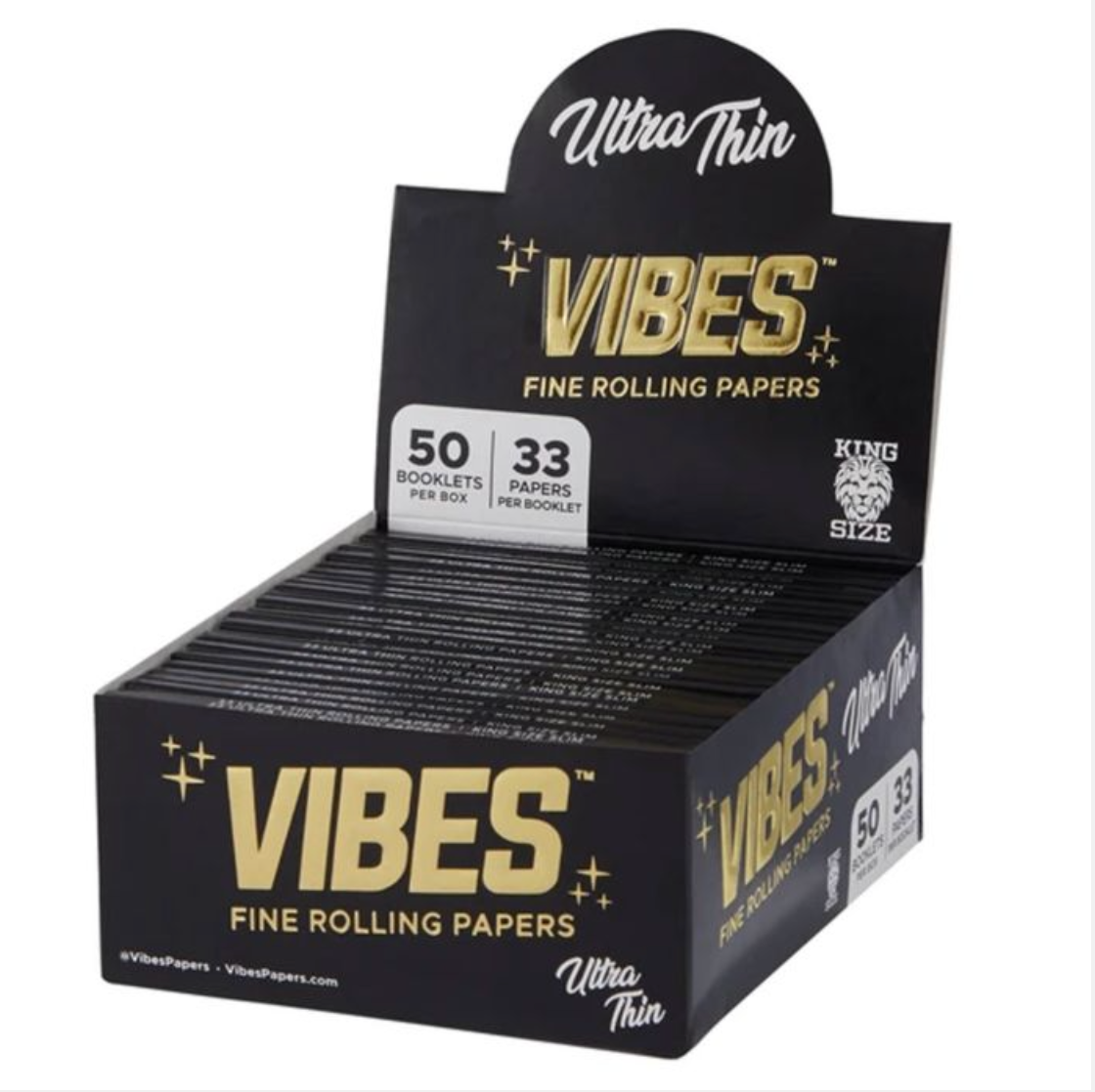 VIBES Feuilles à Rouler - Noir (Ultra Fin)