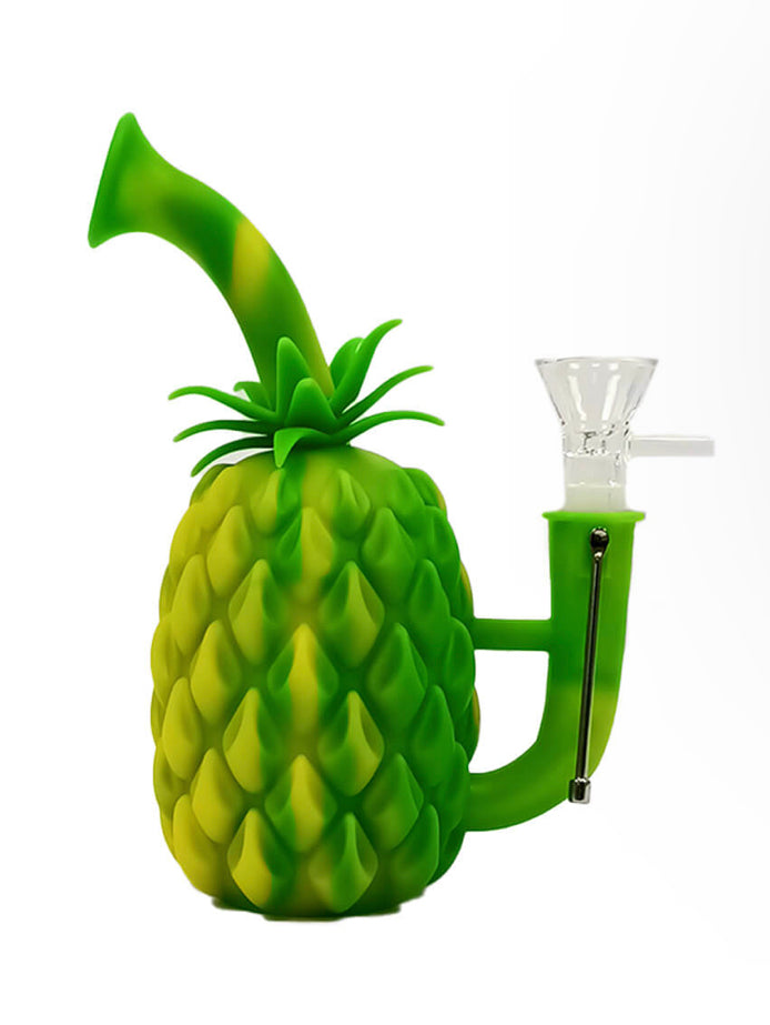 Bong Silicone Ananas - Metal Spoon (18cm)