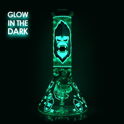 Bong Verre Glow - GORILLA Orange (25cm)