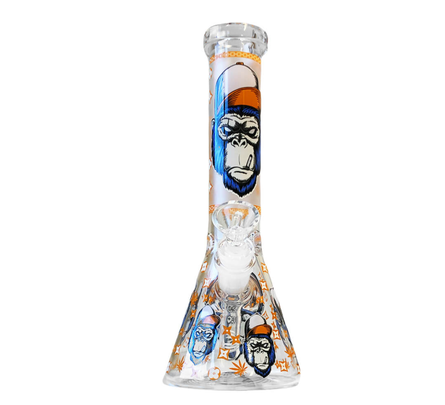 Glow Glass Bong - GORILLA Orange (25cm)