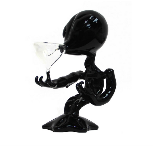 Bong Verre - Alien Noir (15cm)