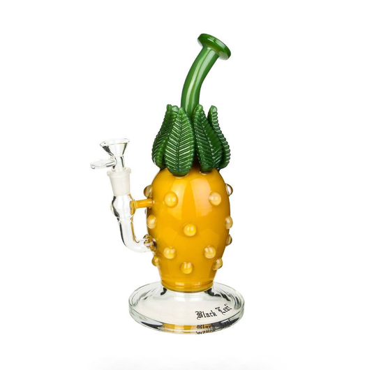 Black Leaf Glass Bong - Pineapple (27cm)