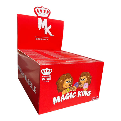 Feuilles Artistiques Donuts Rouge "Chanvre" + TIPS – Magic King Édition Ultra Fin "Large"
