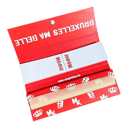 Feuilles Artistiques Donuts Rouge "Chanvre" + TIPS – Magic King Édition Ultra Fin "Large"