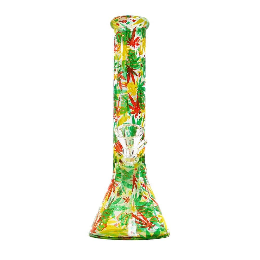 Bong - Rasta Feuilles Canna (26cm)