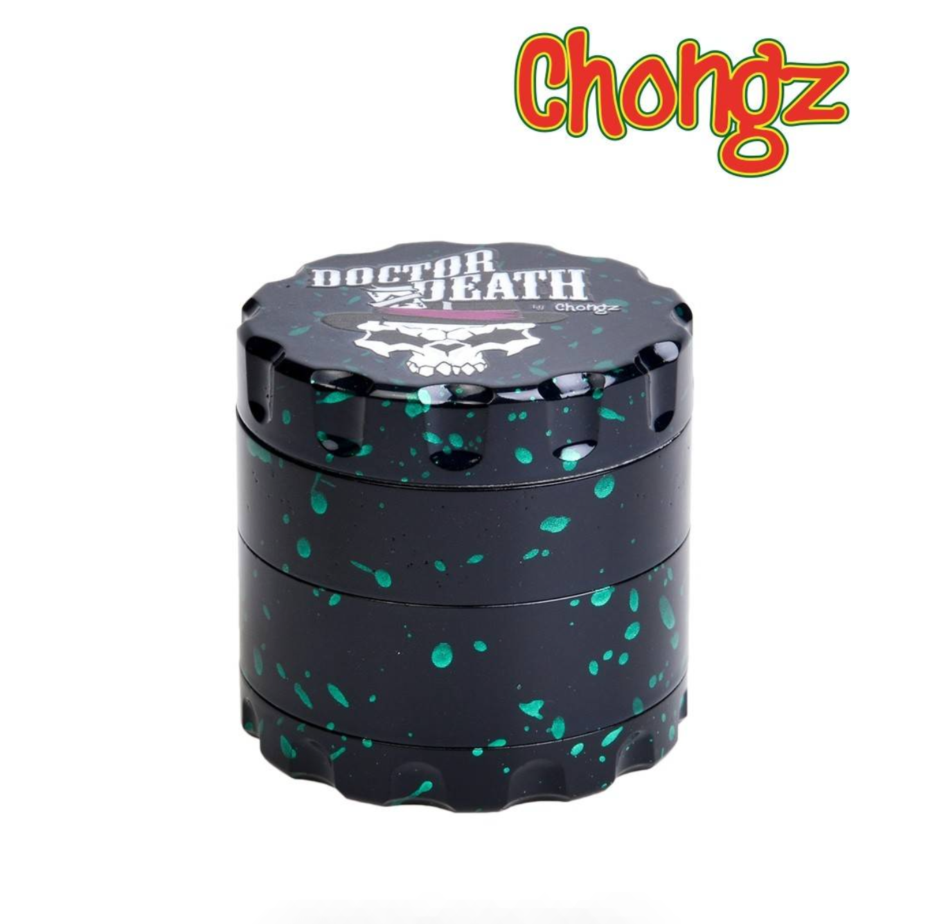 Grinder Chongz  "60mm" - Dead Head Noir & Vert (4pièces)