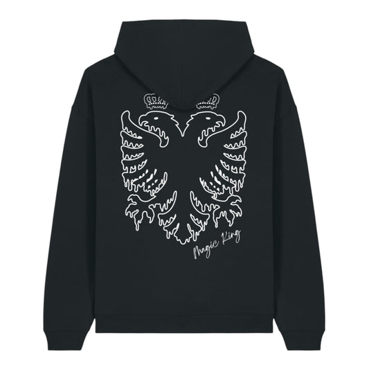 Magic King EAGLE Hoodie Black - MK Broded White & Eagle Broded