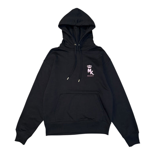Hoodie oversize premium noir Magic King 5e anniversaire avec logo MK brodé sur le devant et logo des Lions Magic King dans le dos