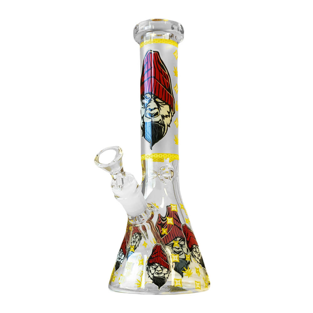 Glow Glass Bong - GORILLA Yellow (25cm)