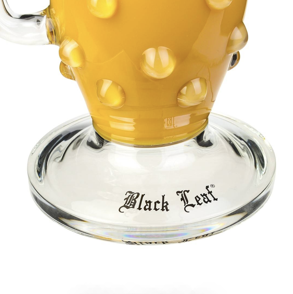 Black Leaf Glass Bong - Pineapple (27cm)