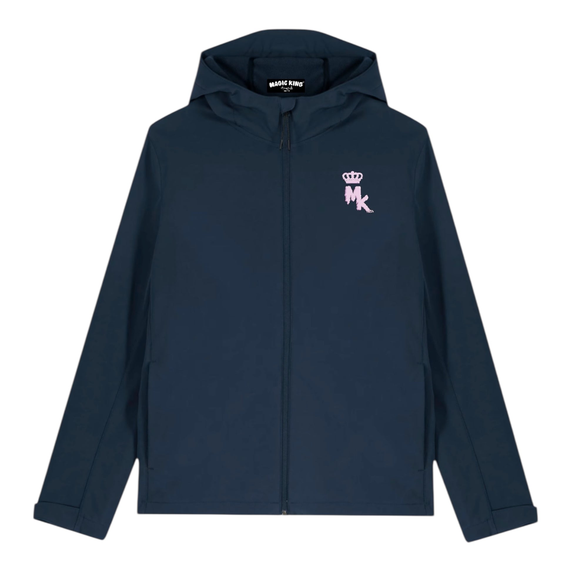 Veste Magic King High Tech bleu French Navy logo rose pastel